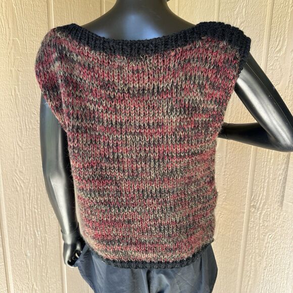 Vintage Sheridan Unique Inc. Sweater Vest Womens‎ Large Square Knit Acrylic Wool - Picture 4 of 5